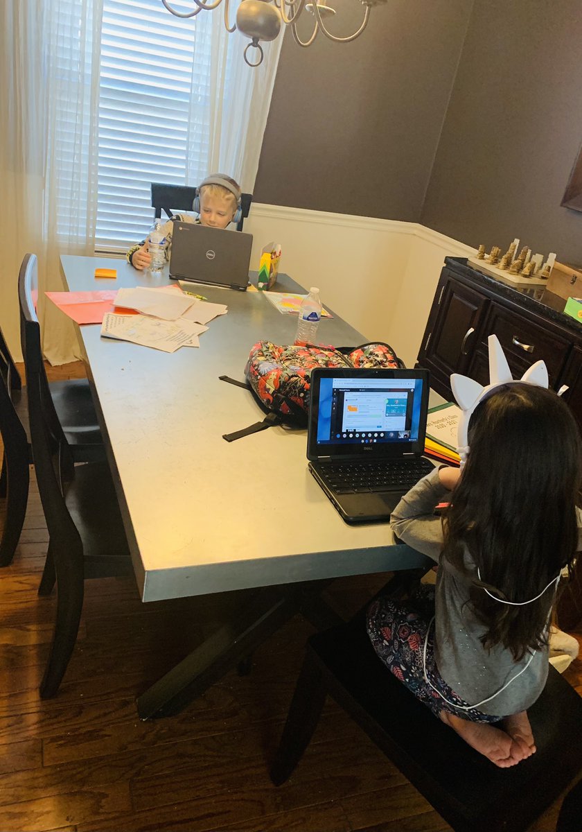 hfox2424's tweet photo. Virtual learning with these two Sterchi Royals! They were attending math at the same time today! Sterchi teachers are rocking virtual learning. Keep it up! @PrincipalCWhite check out your hard working grandkids! #1stand2ndgradevirtual @SterchiElem @SterchiPrincip1 @LindseyWClark https://t.co/6tsOY232U3
