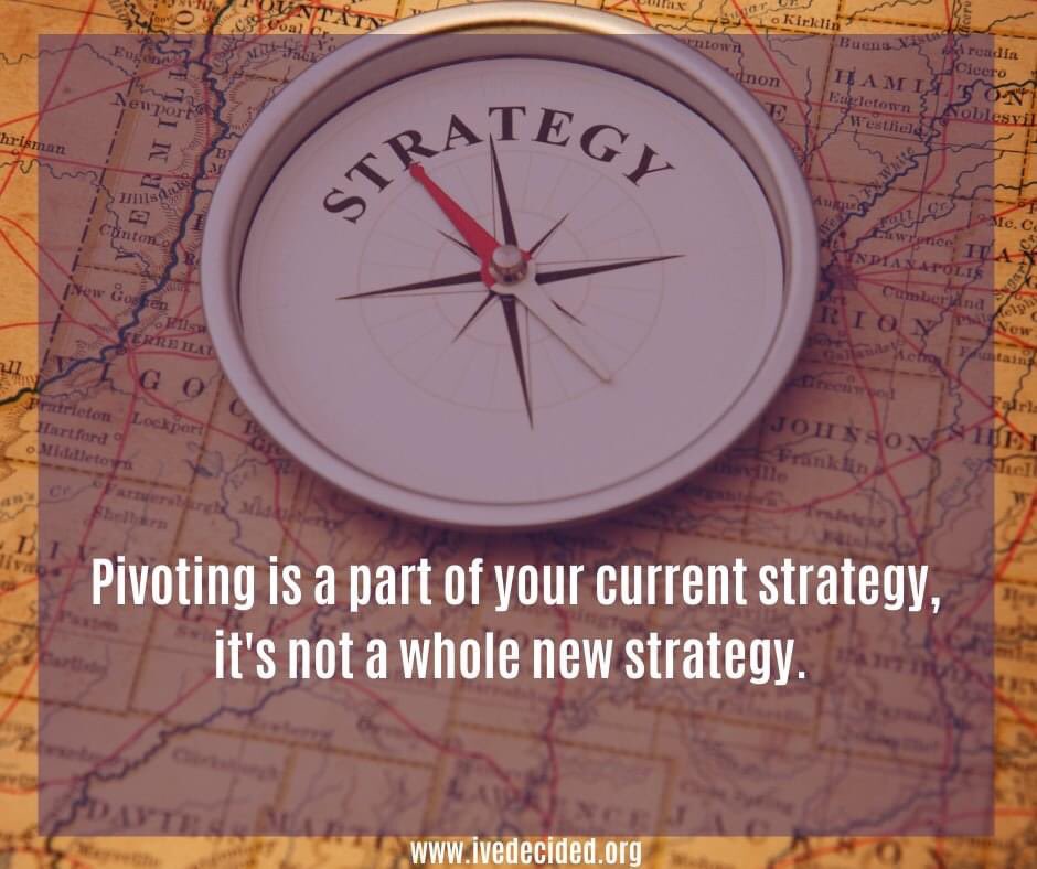 KMMotivate's tweet photo. To pivot is to turn or rotate on a central point. What is your central point? 

That can be a hard question to answer, so it's OK if you don't totally know the answer. However, it is of the utmost important to be clear about your core mission or vision. https://t.co/uPeREFMJzd https://t.co/zDIW1KiHBQ