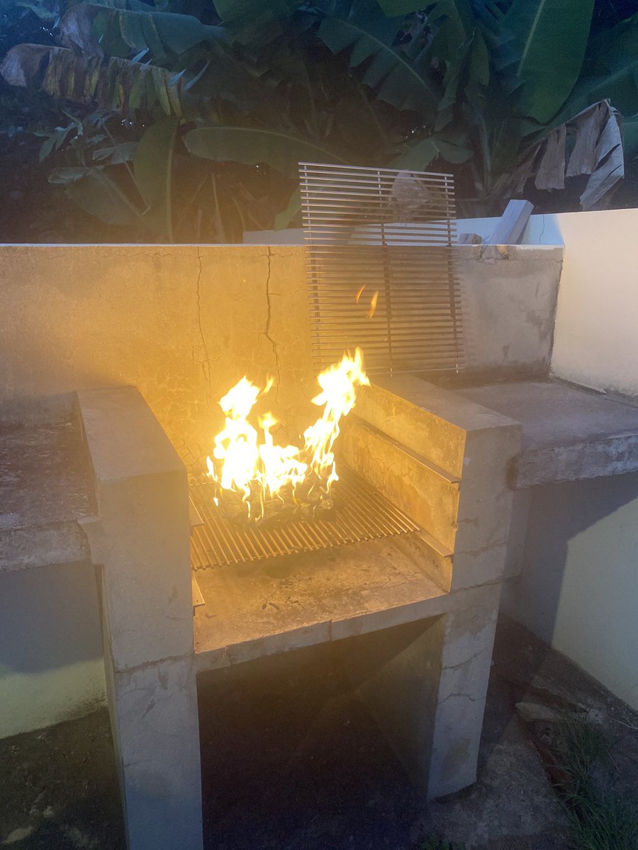 Just made it to Rincon Puerto Rico for beers and surf! Things almost seem normal:) Cooking on the grill:)