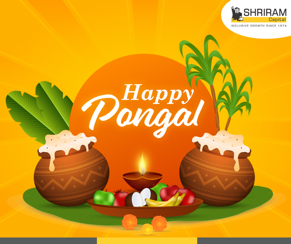 ShriramCapital's tweet photo. Let this harvest season fade away all the darkness and bring prosperity to your life. Shriram Capital wishes everyone an auspicious Pongal/Lohri/Sankranthi. 

#Pongal #Lohri #Sankranthi #PongalFestival https://t.co/gJA2iPFikQ