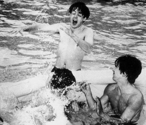paul mccartney getting way too excited in large bodies of water