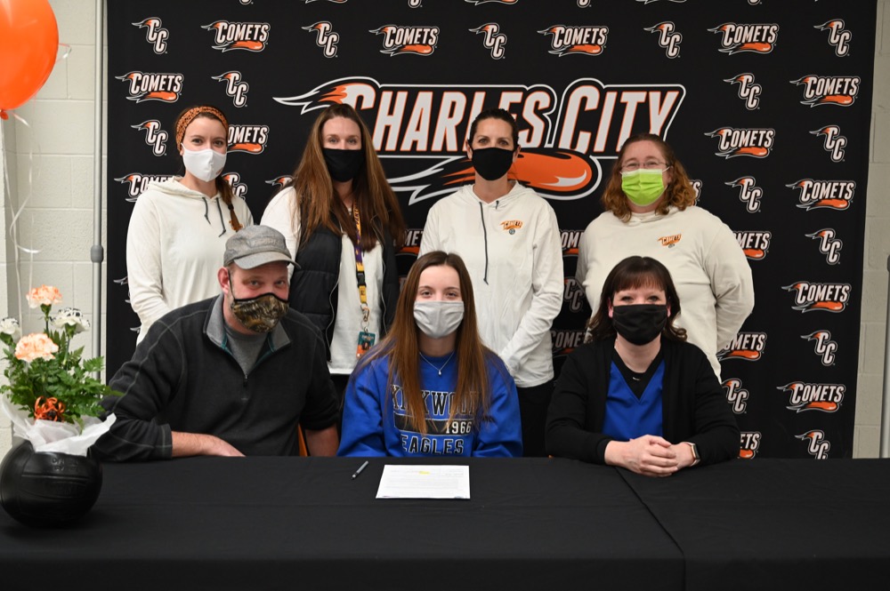 Charles City Community Schools (@charlescitycsd) on Twitter photo CELEBRATION: Dani Stock, senior with <a href="/CharlesCityCSD/">Charles City Community Schools</a> alongside her <a href="/CCCometVB/">Charles City Comet Volleyball</a> teammates, parents, and coaches, had a big day Wednesday. Dani signed to committed to play volleyball with Kirkwood Community College and further her education in the fall. #CharlesCityExperience CELEBRATION: Dani Stock, senior with <a href="/CharlesCityCSD/">Charles City Community Schools</a> alongside her <a href="/CCCometVB/">Charles City Comet Volleyball</a> teammates, parents, and coaches, had a big day Wednesday. Dani signed to committed to play volleyball with Kirkwood Community College and further her education in the fall. #CharlesCityExperience