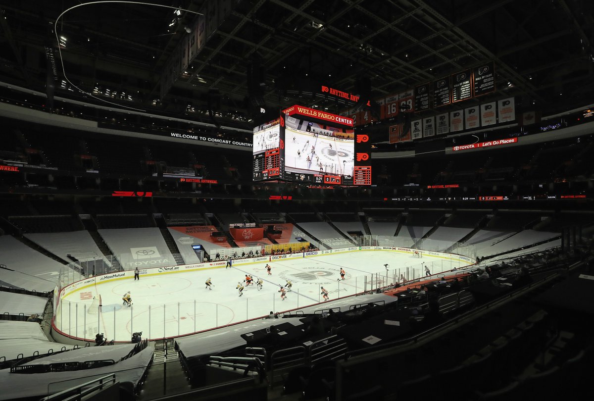 NHLFlyers's tweet photo. "My one disappointment tonight is that Oskar was back at @WellsFargoCtr and the Philadelphia fans couldn’t give him cheer and love yet for battling back from cancer. It would’ve been phenomenal with Oskar back and this place full of fans.”- AV following #PITvsPHI. https://t.co/Ha0yqqpsMx