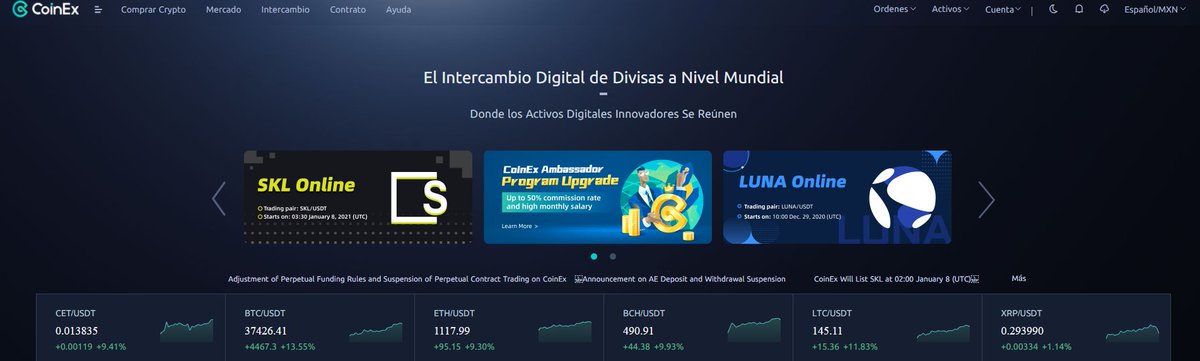 CoinEx Spanish tweet media