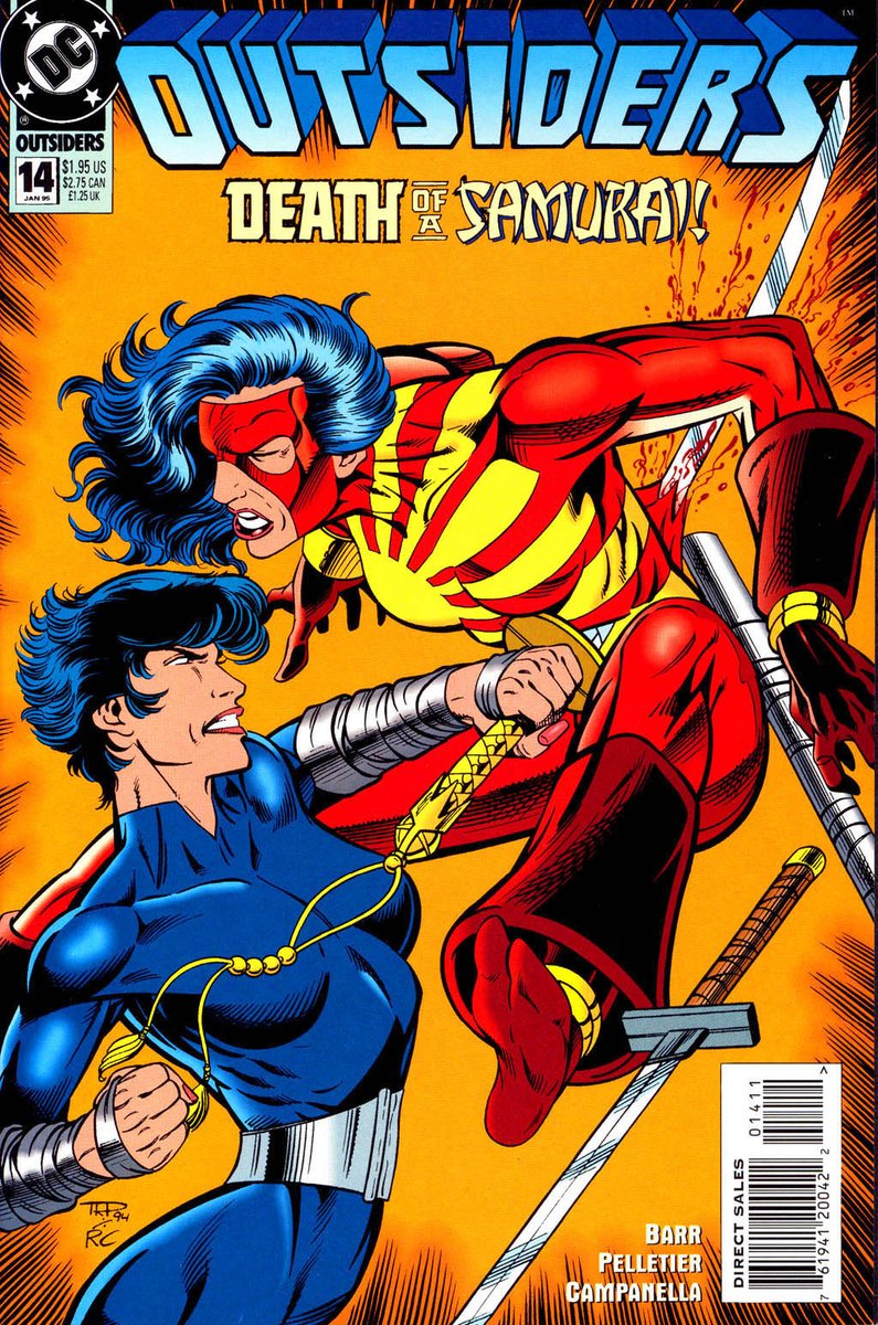 There's nnnot a lot that's particularly good or worth hunting down either, although BATMAN #534 has a pretty meh story gorgeously elevated by Jim Aparo and Bill Sienkiewicz, and OUTSIDERS V2 #14 is of interest to anyone wanting to know where the Katana/Shiva rivalry started.