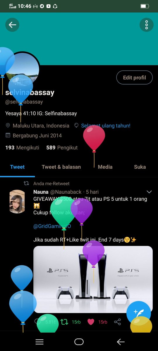 selvinabassay's tweet photo. Tengkyuu Twitter 🙏😘 https://t.co/gNix04kFUU