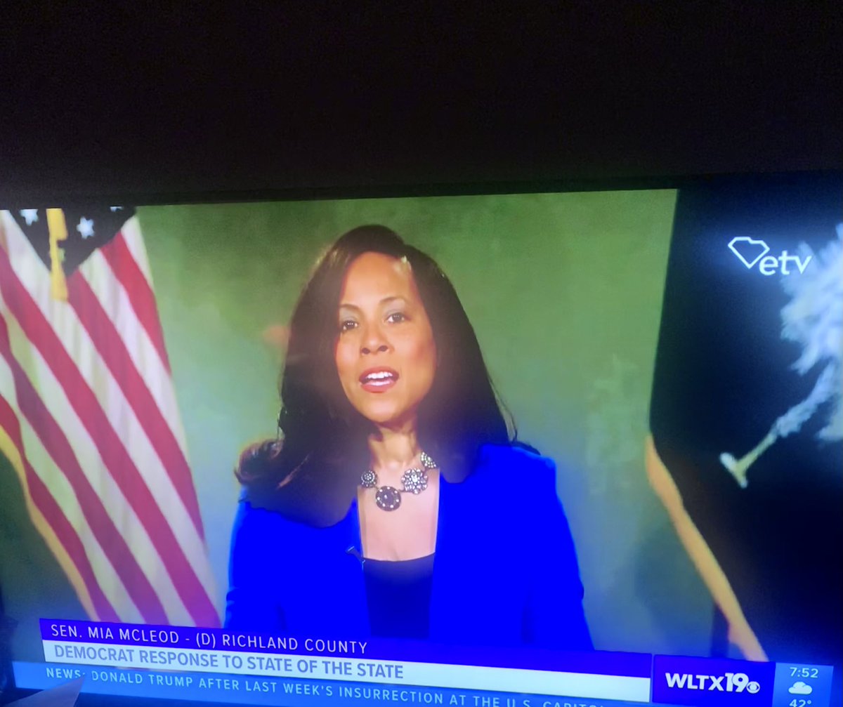 ccyndirun's tweet photo. “We deserve a leader who doesn’t play political games...like trying to send $32 million to private schools, while our public schools and teachers are struggling” @MiaforSC #SCSOTS2021 #MIASpeaks https://t.co/qcB4mSoIKS