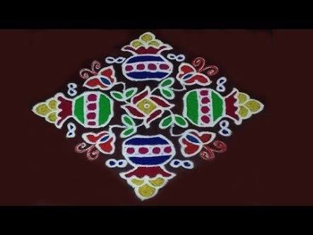 A traditional dish prepared from the new harvest of rice boiled in milk with jaggery. Pongalo Pongal Another important aspect of this day is the kolam, the traditional design hand-drawn at the entrance of houses. @SriramKannan77