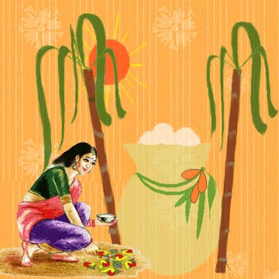 Pongal / Makara Sankramam Pongal is the Harvest festival celebrated worshipping Surya Deva. Pongal is celebrated 4 days. Bhogi Pongal, Thai Pongal, Mattu Pongal and Kanum Pongal. Festival is named after the ceremonial "Pongal", which means "to boil, overflow".