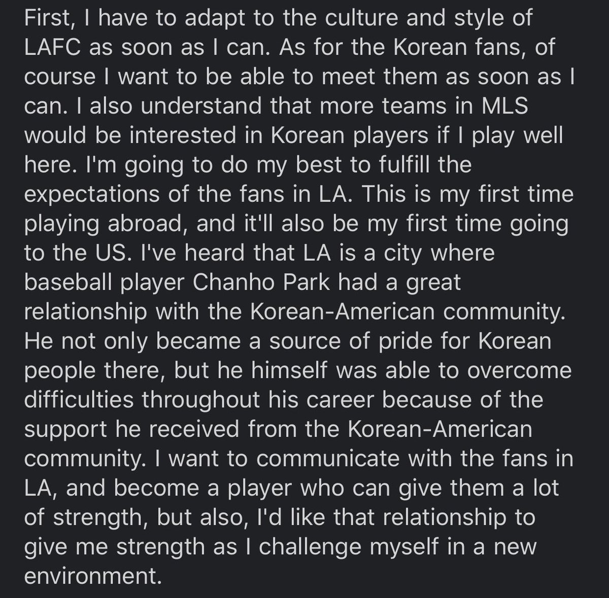 Kim Moon-hwan interview thread as promisedOn living and playing in LA, one of the cities with the biggest Korean community outside of Korea.