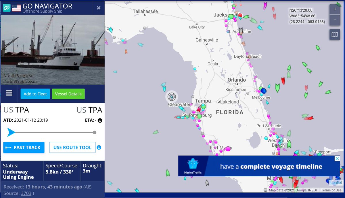 agileachieve's tweet photo. You can track #GoNavigator for the recovery #CRS21 https://t.co/rJo2u0uUsf #splashdown confirmed successful for those boffins in the area people are tracking #spacemice landing #Florida on Channel 16 VHF #spacex from their research on @Space_Station https://t.co/qWeRHPcnTf