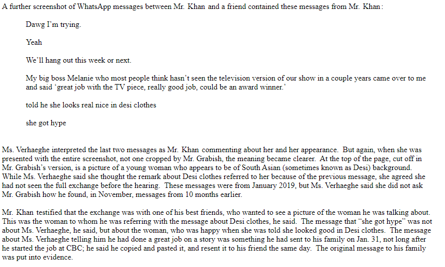 Some items of note that will likely be seized on, are the details of Ahmar's private WhatsApp conversations with friends and colleagues on the laptop. While concerning, it's also important to flag that  @AustinGrabish was found to have cropped them so as to alter their context: