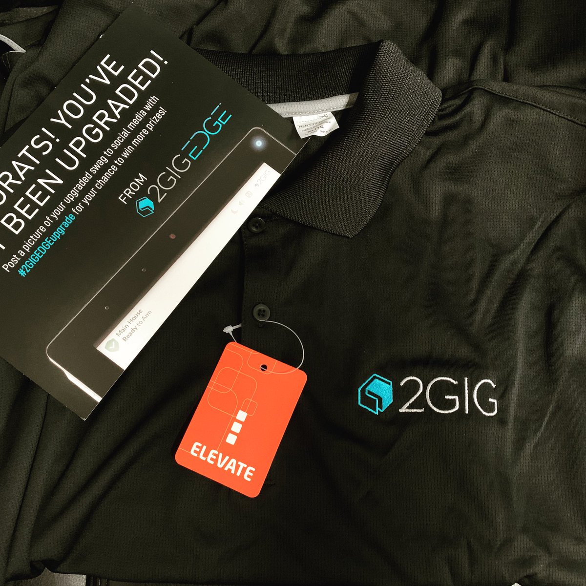 ShowMeSystems's tweet photo. The excitement is building.  Look at this cool shirt from @2GIGSmart #2gigedgeupgrade excited to see what is coming with #2gigedge https://t.co/bzL0Wpnp8I