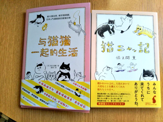 🎉わ〜い🎉
猫ニャッ記の中国版が発売!
献本いただきました〜
表紙日本版と違う(笑)
かわいいな〜
しおりも嬉しい🌟
中国は左から読むみたいなので
反転させたそう。
#佐久间薰 #与猫猫一起的生活 