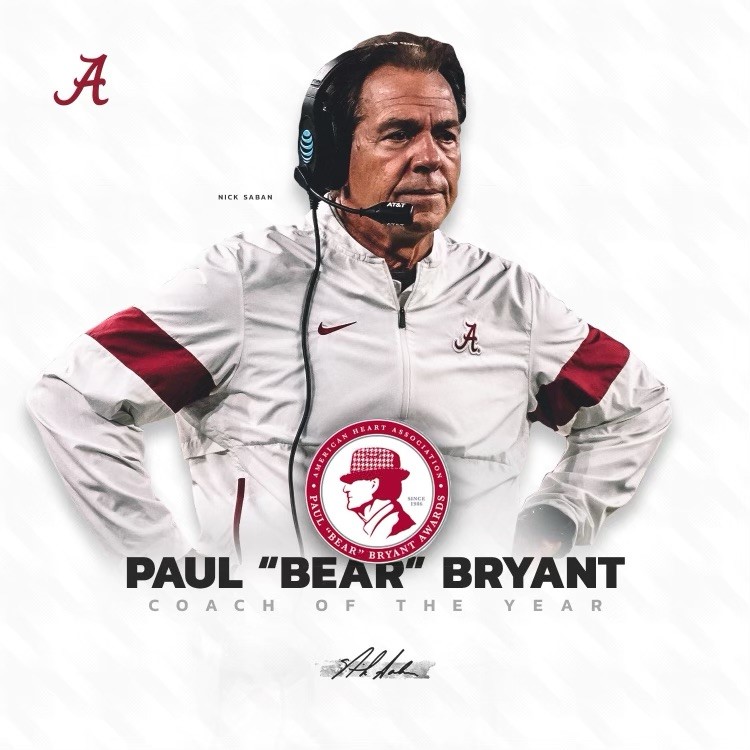 None other than the 🐐 himself. 🏆 @bryantawards #BamaFactor #RollTide