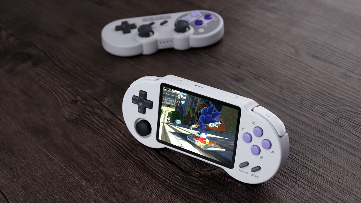 rkconsole2020's tweet photo. A retro game handheld called PG-S30 came out last month, the nice form factor resembles the SNES controller. How does it work?

#PGS30 #pocketgoS30 #retrocommunity #retrogaming #gameconsole https://t.co/osUk3fQpxg