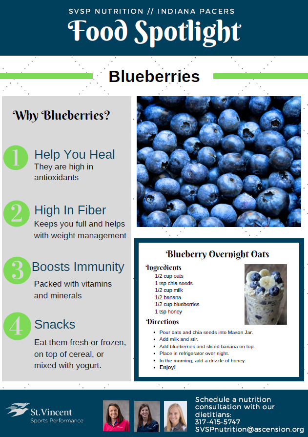 FeverCares's tweet photo. Blueberries are the food spotlight for #WellnessWednesday cared for by @kroger &amp; @StVincentIN. Do you have a favorite way to enjoy blueberries?! https://t.co/DPySprS2Gh