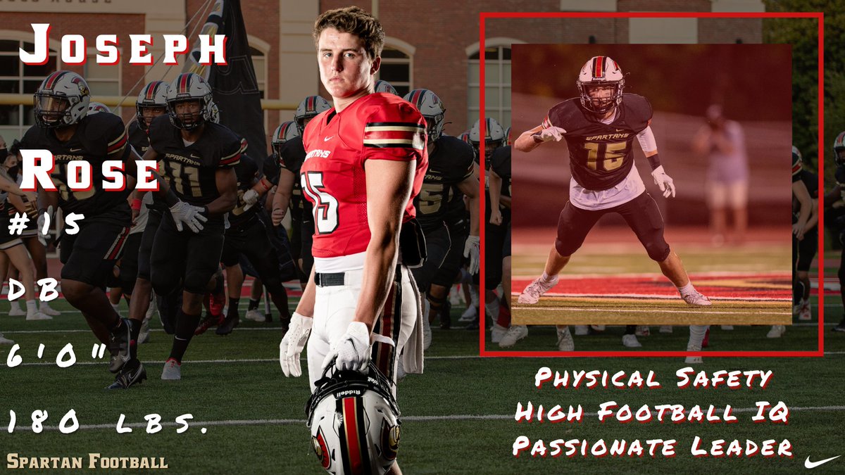 A respected leader and instinctual football player, Joe Rose had a fantastic season and Spartan football career. Joe is ready to make an impact at the next level! 

Check out Joe’s highlights:
hudl.com/video/3/986729…

@Joseph_Rose5 <a href="/RecruitGeorgia/">Recruit Georgia</a>