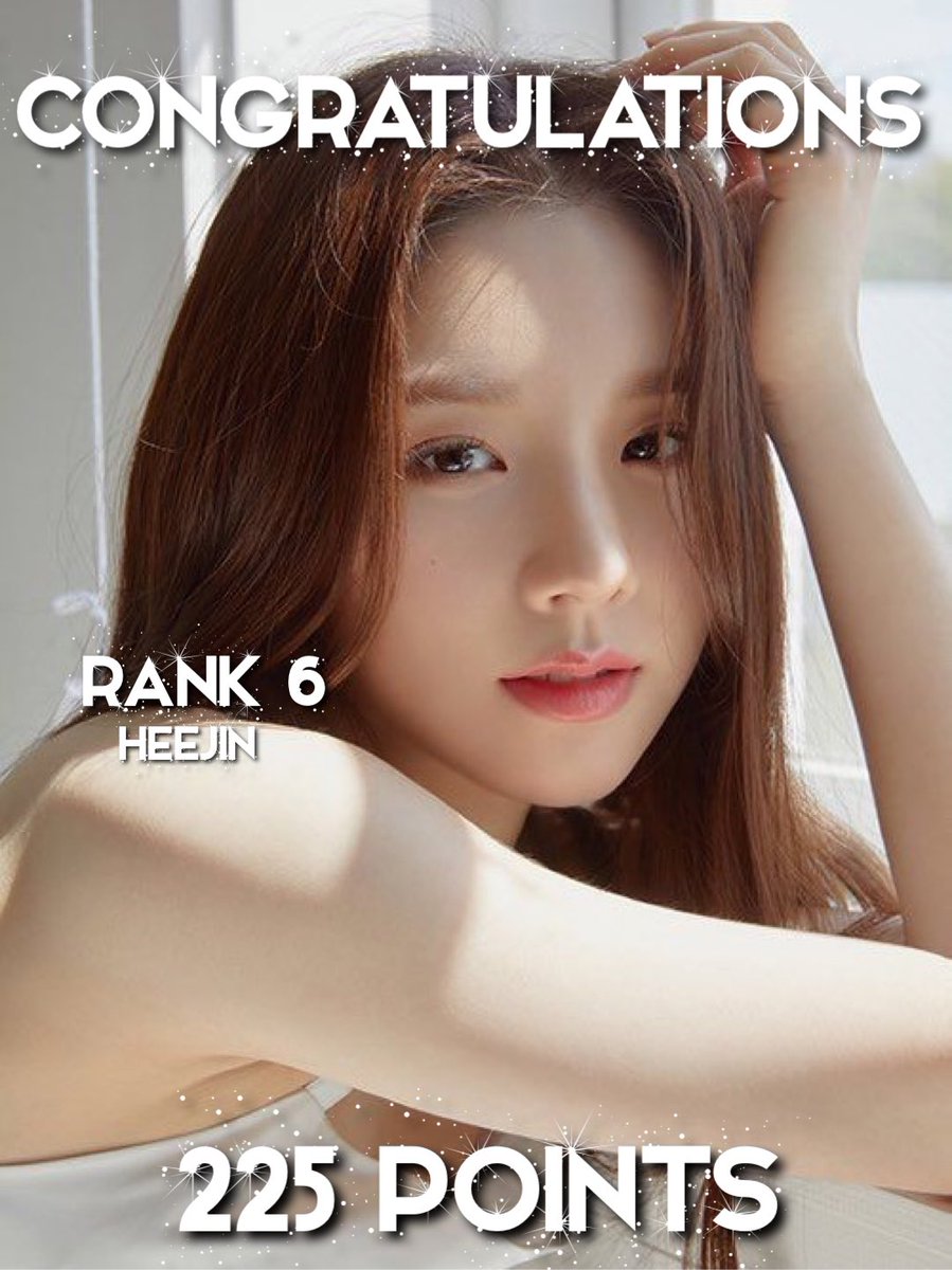 ID_LProject's tweet photo. RANK 6 
Jeon Heejin 
@dreamerdami / @jinkiscock https://t.co/JeZBuR5dql