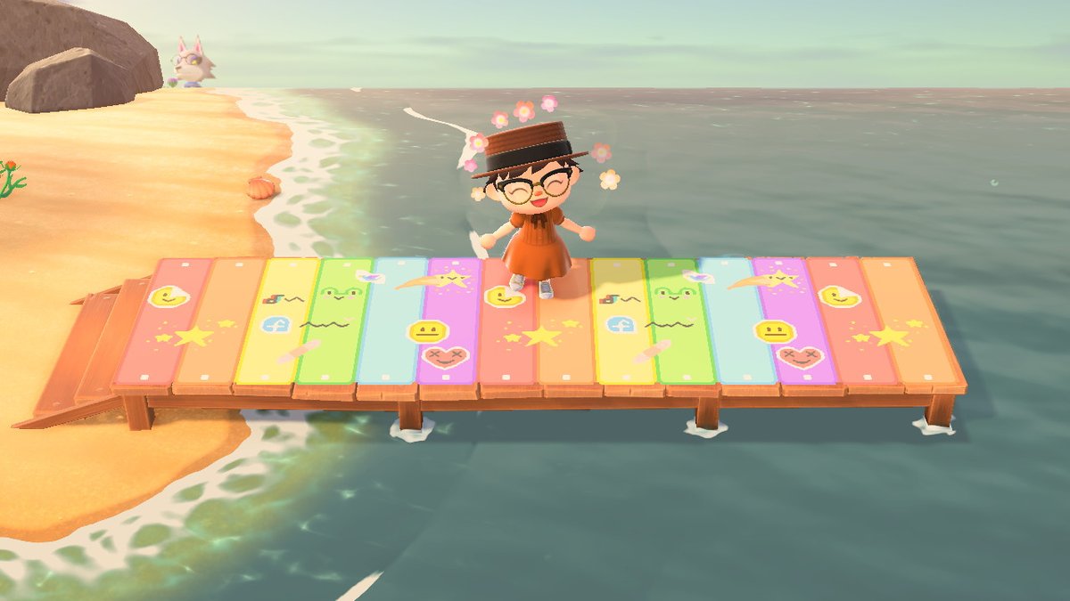emoti_cat's tweet photo. did a little upgrading to my island pier ':D #AnimalCrossing #ACNH https://t.co/APPJuDLPql