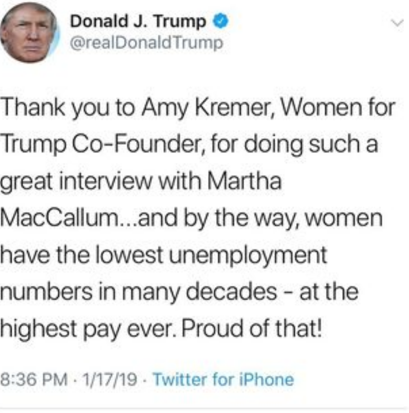 Trump had even written a note to congratulate Amy Kremer before he was even elected to office and then for a recent appearance on Fox.
