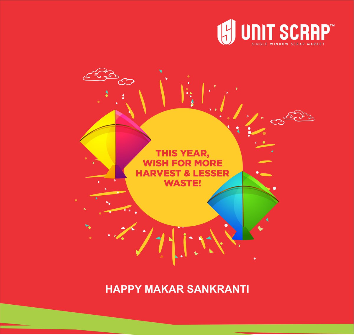 UnitScrap's tweet photo. Let's welcome the rising Sun and rejoice in the bounty yield we are blessed with!
Team UnitScrap wishes you and your family a joyous Makar Sankranti.

#MakarSankranti #HappyPongal #HappyMakarSankranti #Harvest #UnitScrap #ReduceWaste #RecycleScrap #BuySellScrap https://t.co/IlL1sNPwXz
