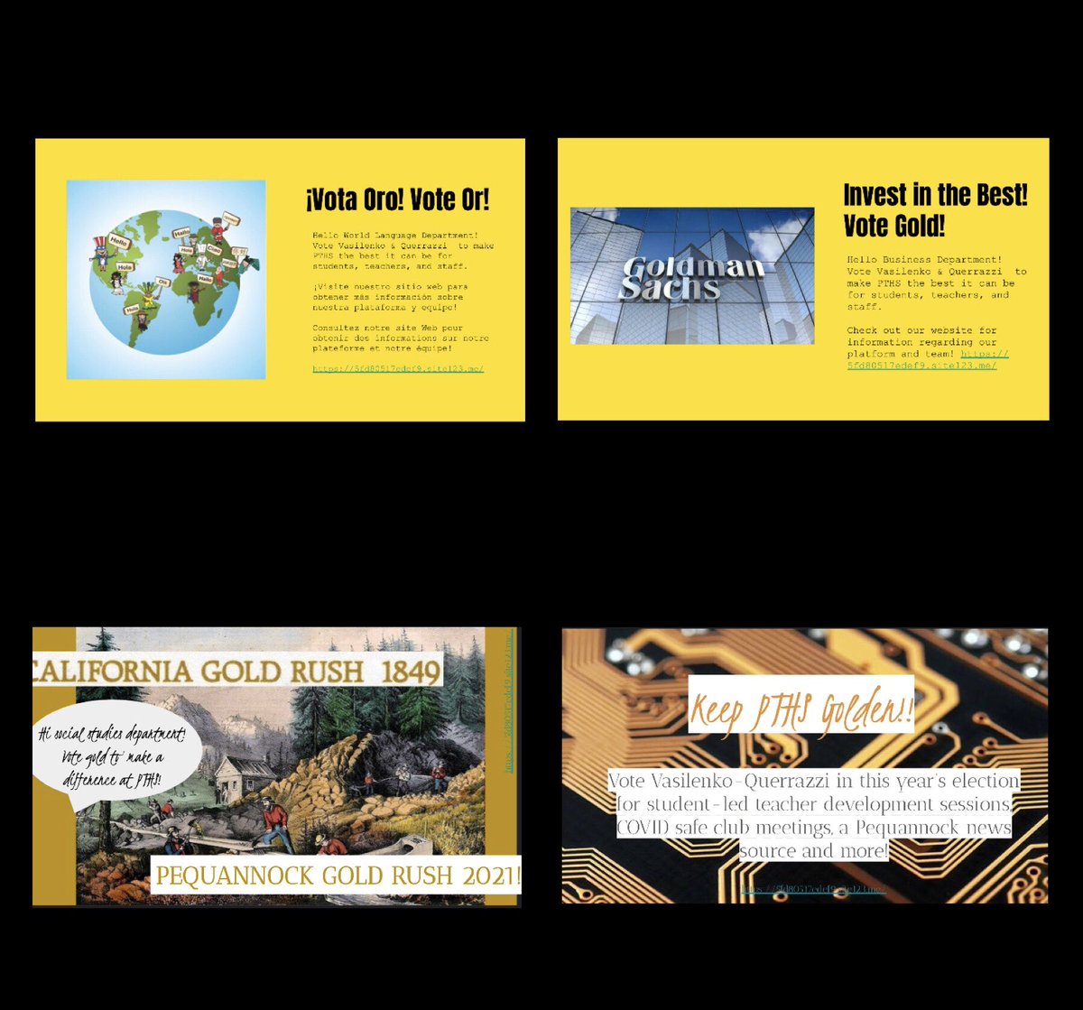 goldparty2020's tweet photo. Teachers! Check your emails for a zoom link if you’d like to talk to gold party members regarding their planks! 💛💛 #staygolden #communicationandgrowth https://t.co/t4kaCCieOE