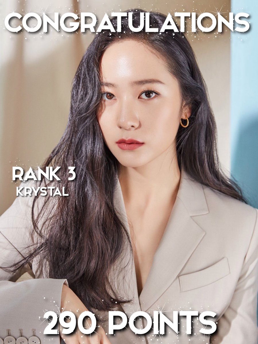 ID_LProject's tweet photo. RANK 3
Krystal Jung 
@TERESAPRlNT https://t.co/xYOrWnuOHN