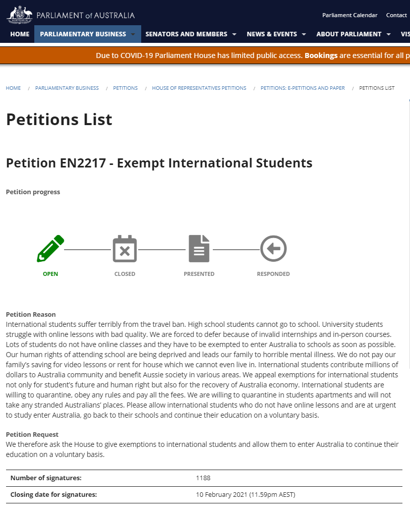 StudyLocalAus's tweet photo. Sign the petition on Australian Parliament website to support international students. https://t.co/2fHXevRIJ9
#StudyLocalSupportLocal https://t.co/LzrsspVRAA