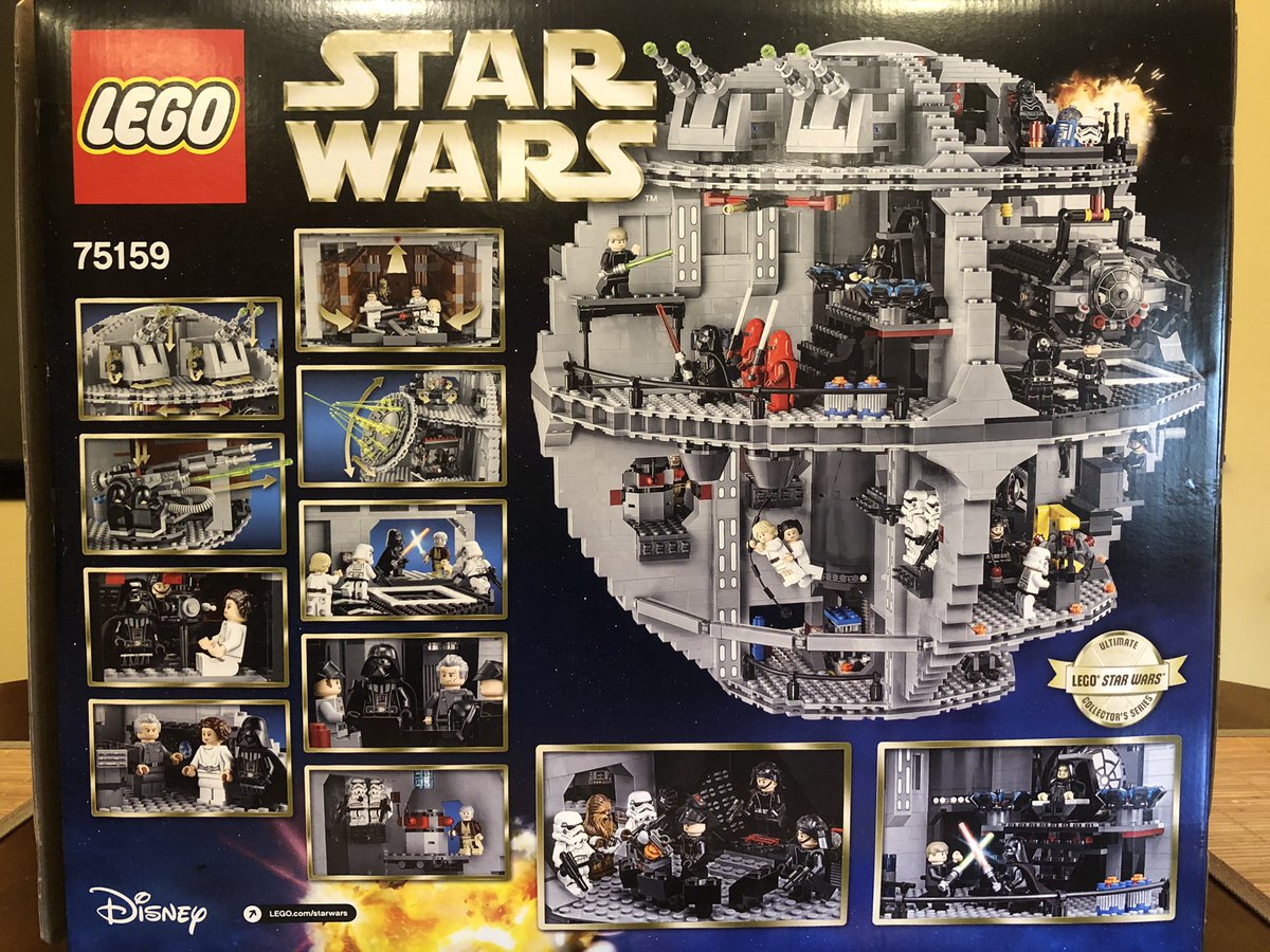 Time for the ultimate Star Wars  #LEGO   - the Death Star! 4016 pieces. A dozen rooms. 25 figurines. This thing is massive, in a way even the Millenium Falcon isn’t!  https://twitter.com/rnelson0/status/1349179752486207488