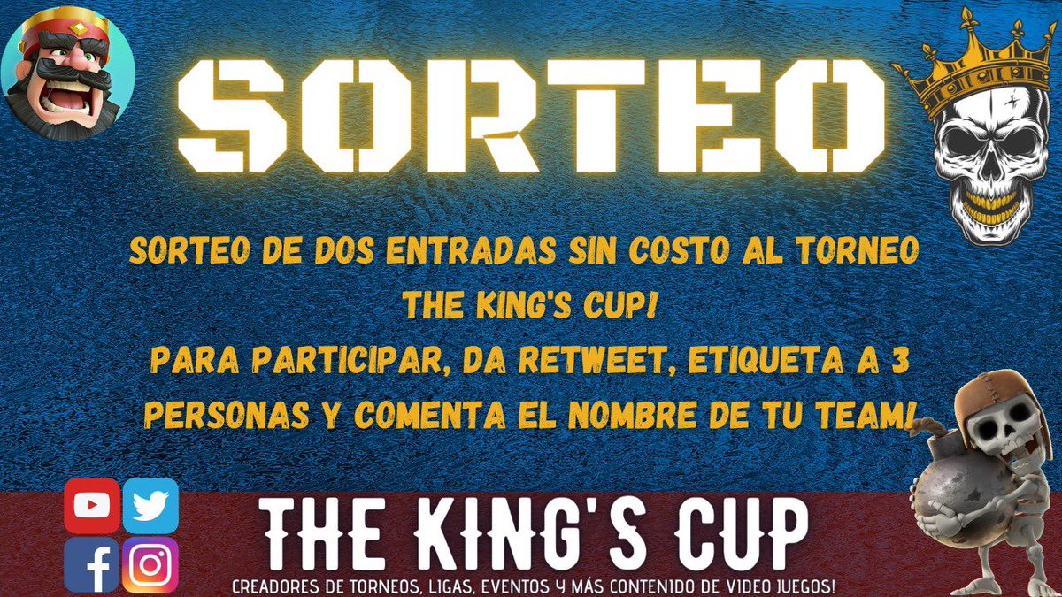 🔥SORTEO DE DOS ENTRADAS A LA KING’s CUP💀👑
El Sorteo termina el viernes a las 8:00pm horario de México 🇲🇽