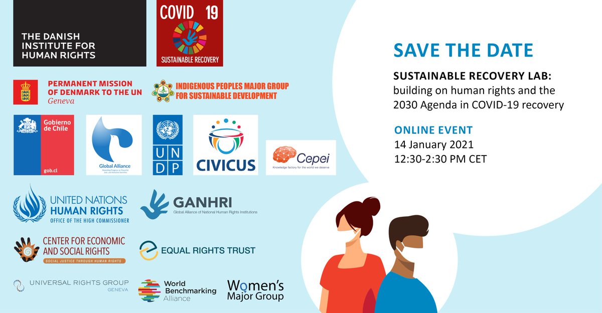 Tomorrow join the @HumanRightsDK´s event co-sponsored by @Infocepei, on building on human rights and the #2030Agenda for #COVID19 recovery.

Registration is open: humanrights.dk/events/sustain…
