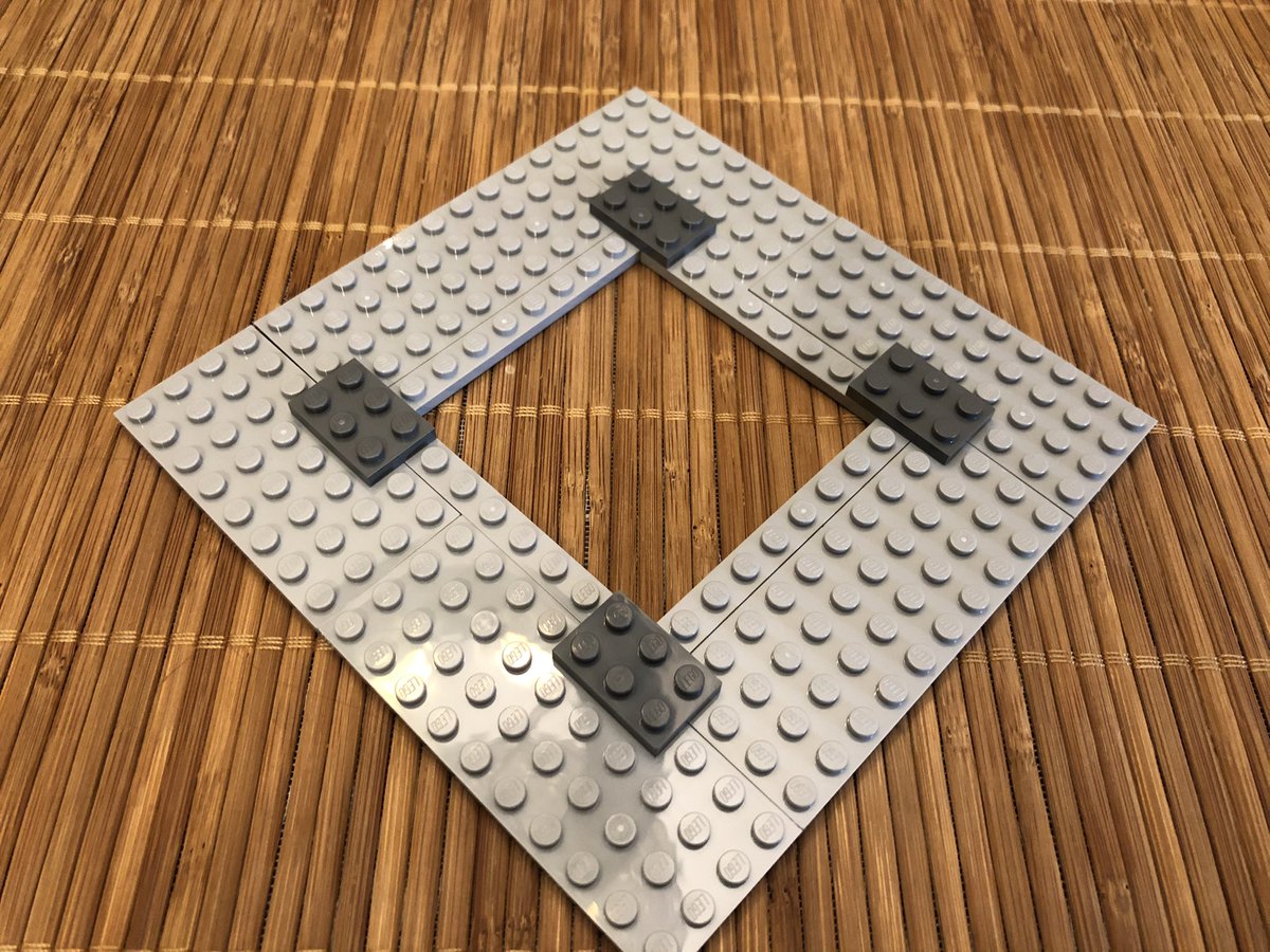 Now we are on to the Death Star itself. The very base of it is just a ton of plates...  #LEGO  