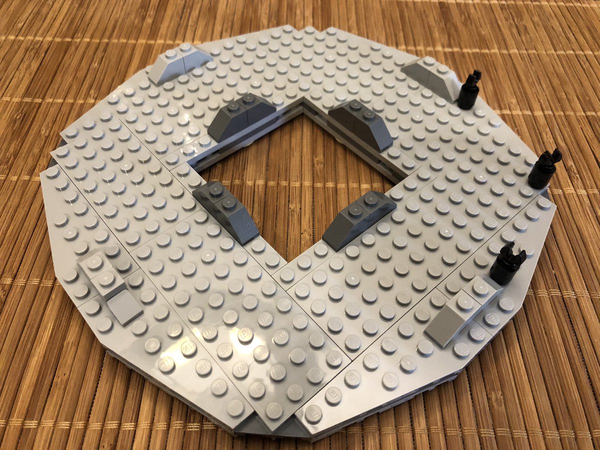 The bottom floor has some but minimal decoration. The curved railway is tricky, make sure it just barely connects on either end or the radius is too tight and pieces pop off.  #LEGO  