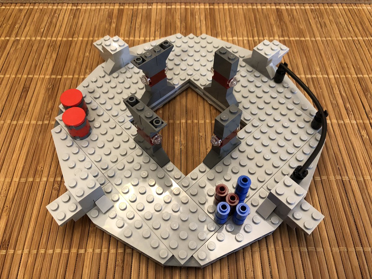 The bottom floor has some but minimal decoration. The curved railway is tricky, make sure it just barely connects on either end or the radius is too tight and pieces pop off.  #LEGO  