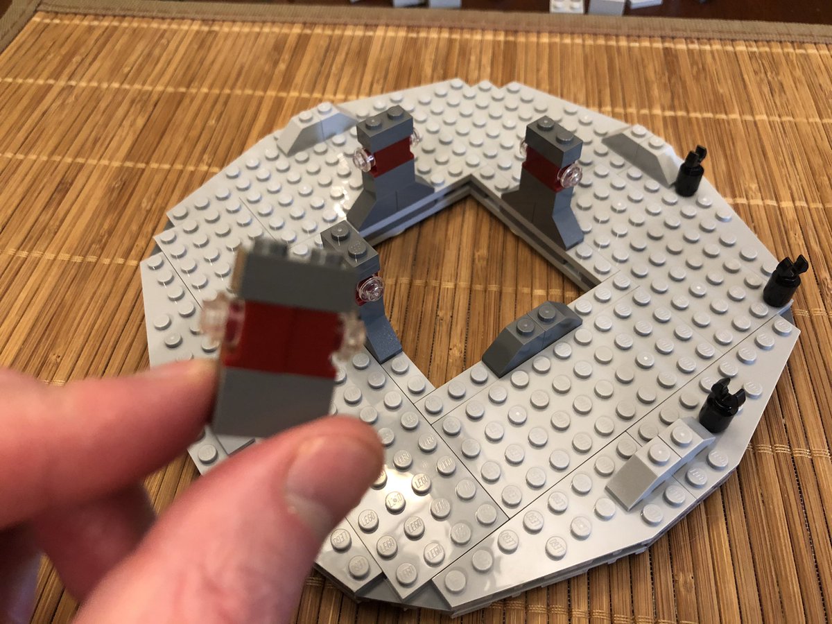 The bottom floor has some but minimal decoration. The curved railway is tricky, make sure it just barely connects on either end or the radius is too tight and pieces pop off.  #LEGO  