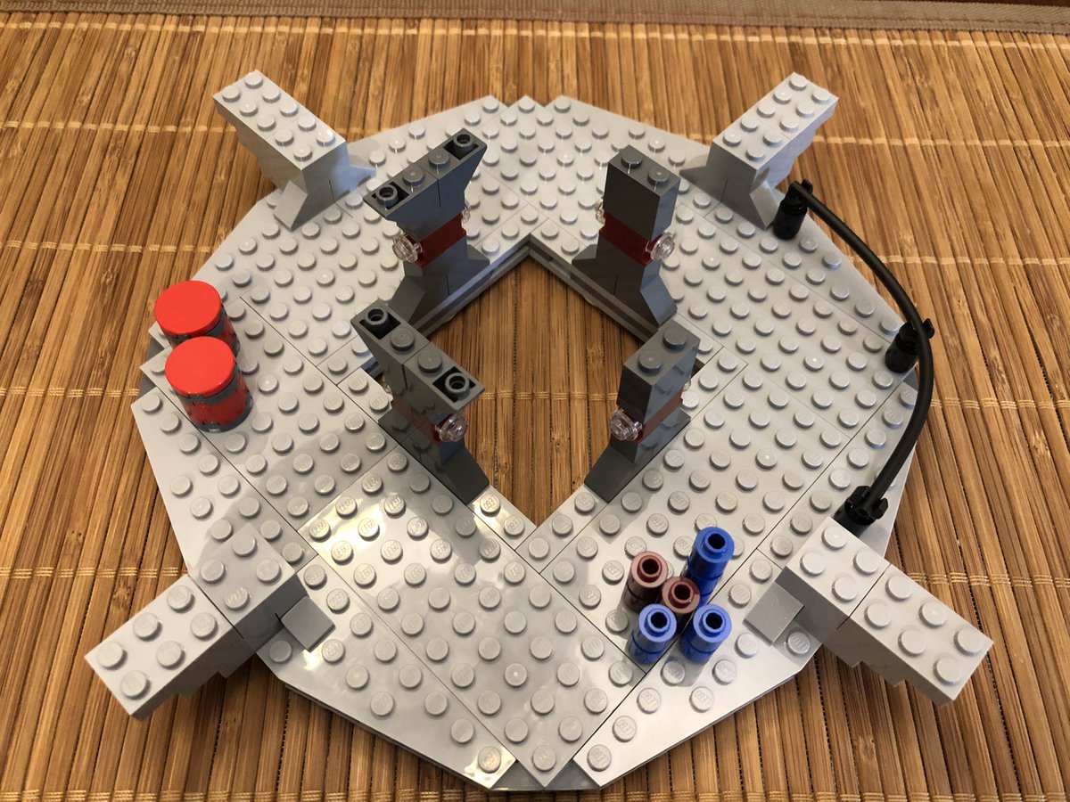 The bottom floor has some but minimal decoration. The curved railway is tricky, make sure it just barely connects on either end or the radius is too tight and pieces pop off.  #LEGO  