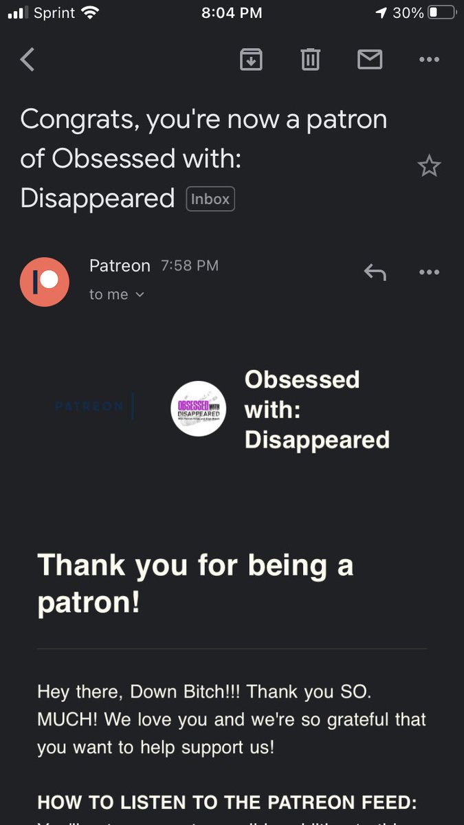 lbcake88's tweet image. Just when I thought I didn’t have enough podcasts to listen to you guys come out with this!!! So excited!  @DisappearedPod @patrickhinds @ellynmarsh