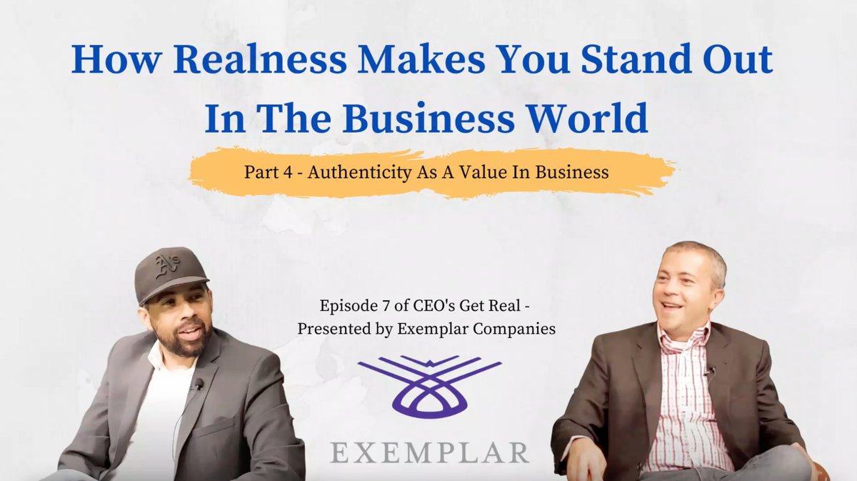 lyfeproductives's tweet photo. LP Director @Ise Lyfe and CEO of @ExemplarCo  Christopher Marston address the value of "realness" in the world of business. Watch the entire interview on Exemplar’s website: https://t.co/kV8lKKa7lB https://t.co/M8RNJxA1rt