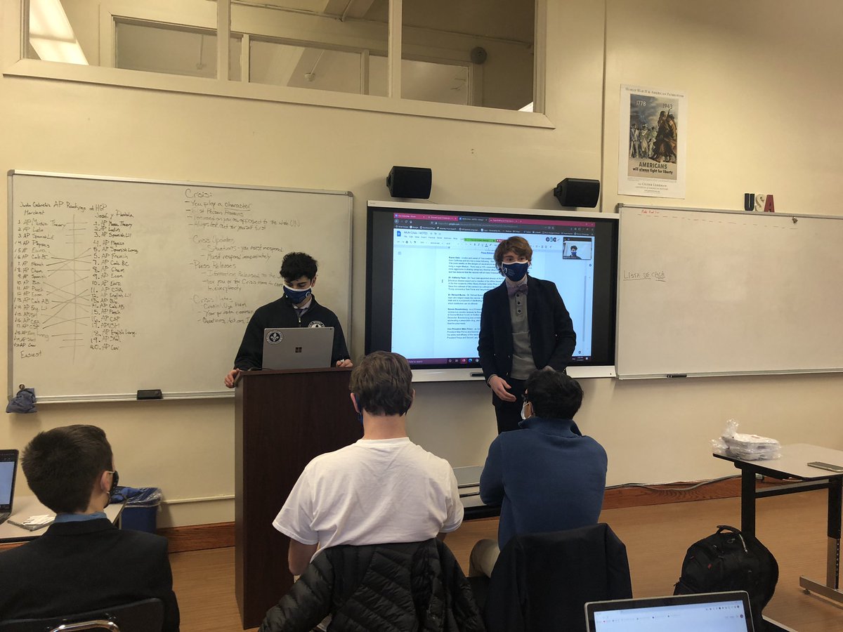 HGPmodelUN's tweet image. Delegates prepared for their upcoming Crisis Conference on 1/16 here on campus. #HGPMUN2021 #ThinkGhost