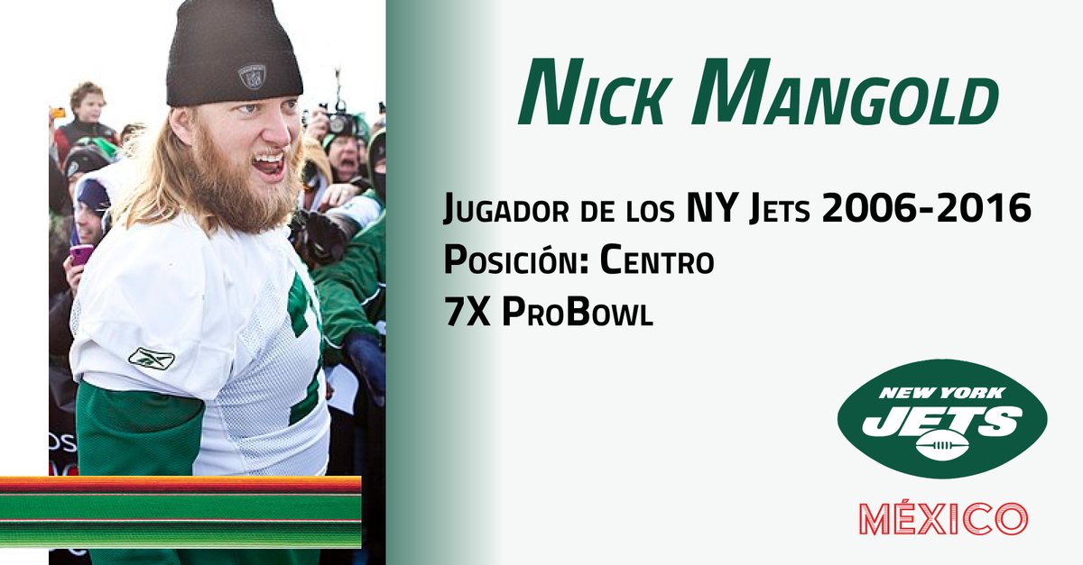 MxJets's tweet photo. Hablemos de @nickmangold 
¿Sabías que en 2018 firmó un contrato de 1 solo día para poder retirarse como parte de los #NYJets ?

#TakeFlight https://t.co/uGesM51T6l