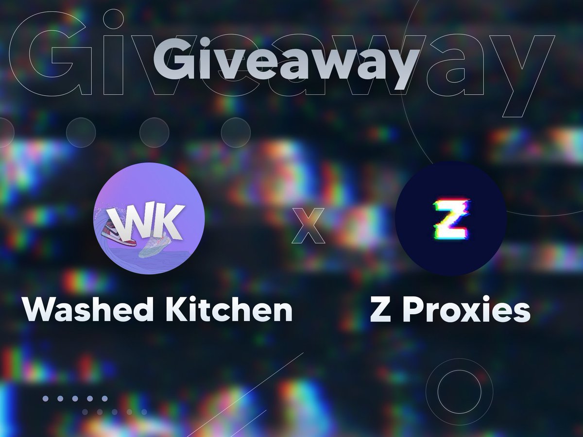 Zproxies_'s tweet photo. 150+ Followers Giveaway! 

🎉PRIZES🎉

5x @Zproxies_ Invite

1x @WashedKitchen Invite

🍀RULES🍀
-FOLLOW BOTH ACCOUNTS MENTIONED 
-RT + LIKE THIS TWEET

⏰ENDS IN 24 HOURS GL!⏰ https://t.co/5uf5Mbngji