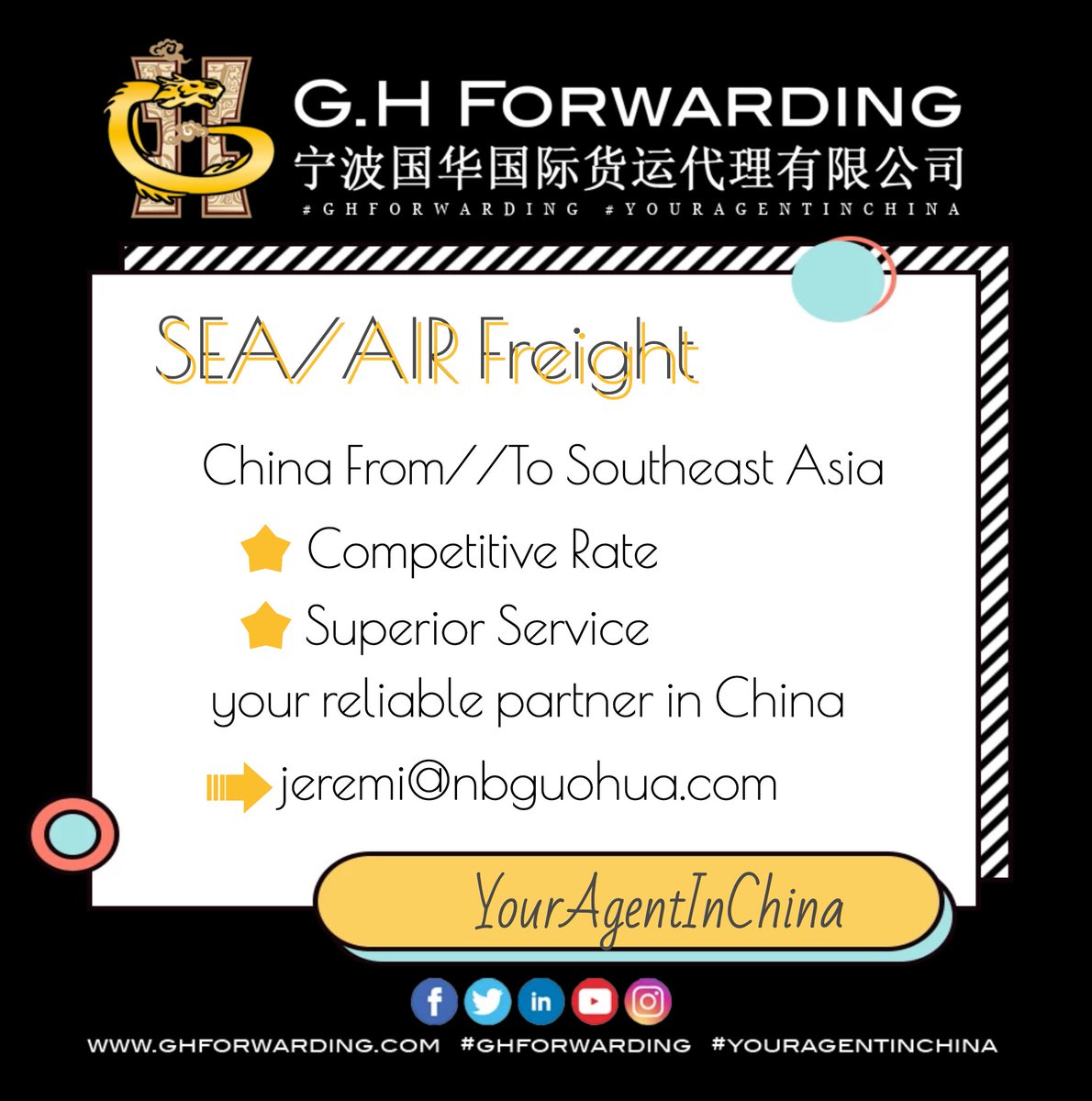 JeremiZdy's tweet photo. Let's creat a good start of this New Year!
We always be here to assistant you~
#airfreight #freight #logisticslife #forwarding
#ghforwarding #YourAgentInChina https://t.co/fAE6hF5mEu