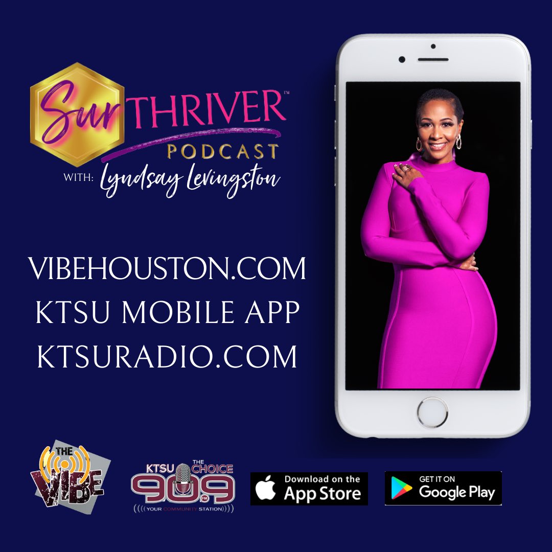 lyndsaylev's tweet photo. 🎉🎙🙌🏽 The @sur_thriver Podcast powered by @ktsuradio @vibehouston is LIVE! Episode 1 ft. part 1 of my interview with Breast Cancer Warrior #AnandaLewis 💕💕
#surthriver #breastcancerawareness #breastcancer #wellness #informinspireempower
#TheChoice #KTSU https://t.co/BNqBx2EoEB
