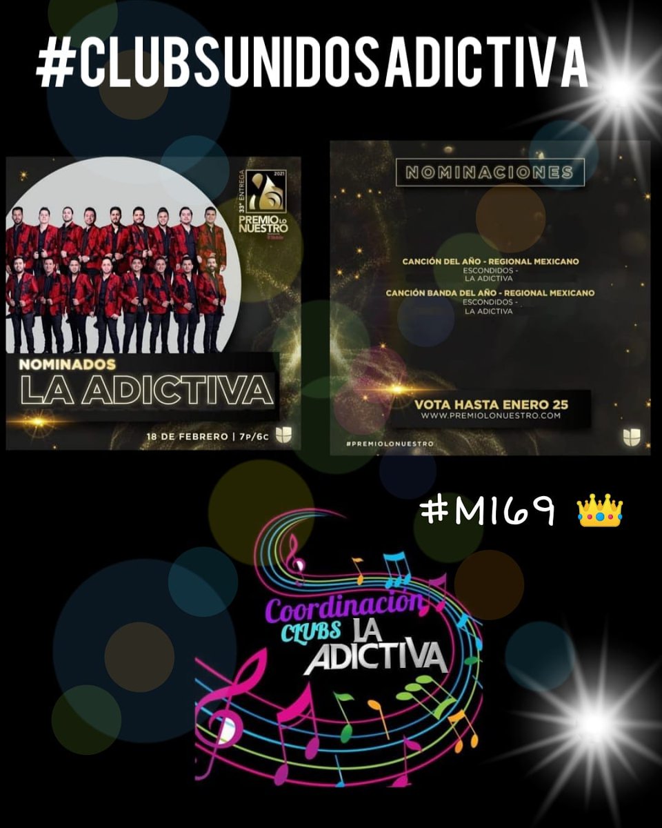 3118Amore's tweet photo. 🔥Muchas felicidades a
@adictivaoficial 🎤
por sus dos nominación en los
@premiolonuestro
en las categorías
Canción del Año Regional Mexicano y Canción Banda del Año
@CoordiAdictiva 🤝🏻 
#PorSiempreYParaSiempreContigoConsen ✋
#M169 👑
@ViejonasMemoG 🔥 https://t.co/EgQSOsa5YV