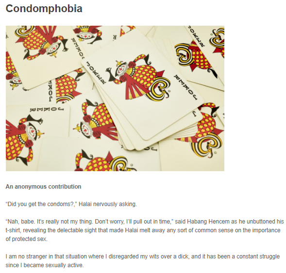 SongketAlliance's tweet photo. Practising casual sex? Then men: just use the fucking condom!

https://t.co/3PFBgH1hiV https://t.co/z30bwqLEFD