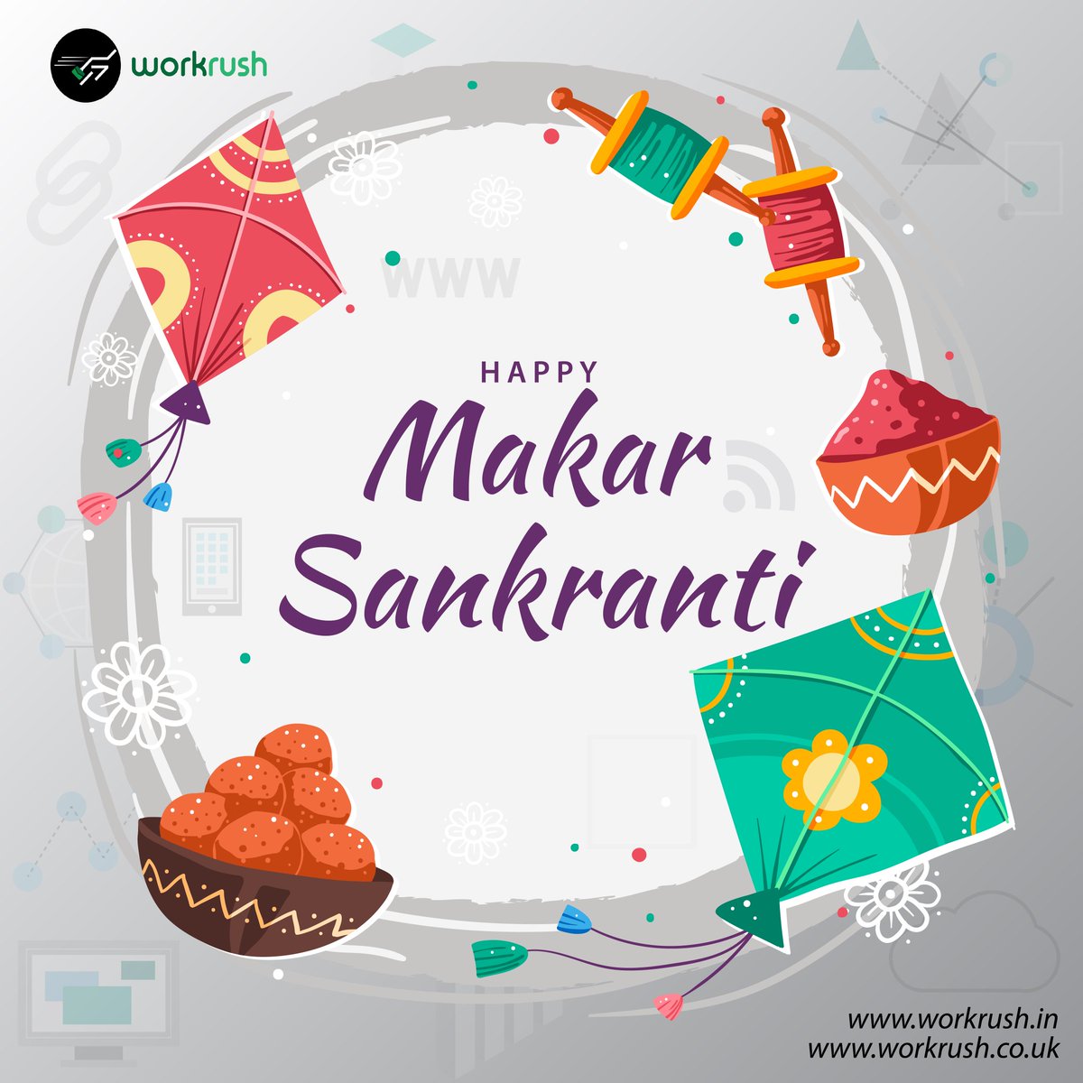 Workrush_'s tweet photo. On the auspicious occasion of Makar Sankranti may the sun radiate peace, prosperity, and happiness in your life and your business reach new heights. Wishing everyone a Happy Makar Sankranti from Workrush.
.
.
#workrush #Happysankranti2021 #HappyMakarSankranti2021 #warmwishes https://t.co/sMetE00P3P