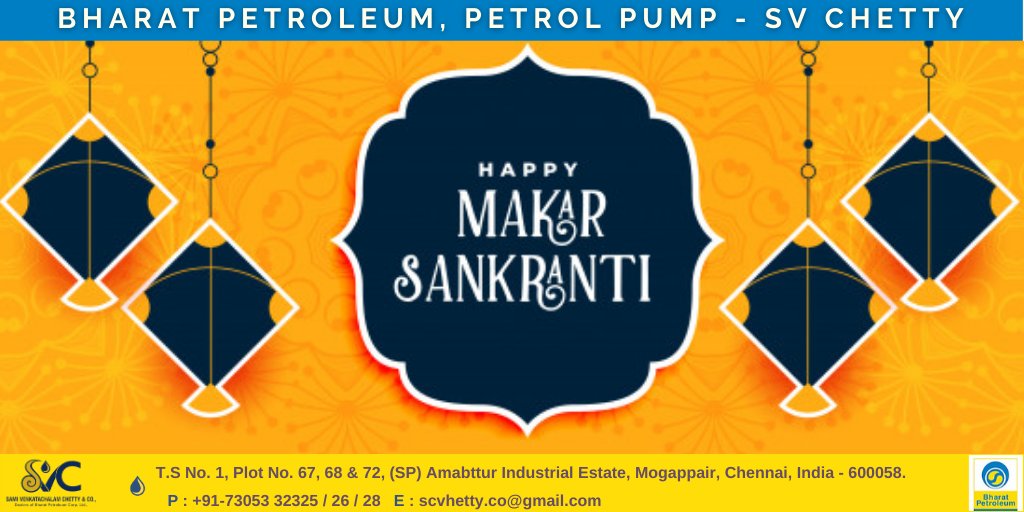 ChettyCo's tweet photo. Wishing you all a very Happy Makar Sankranti. 🪁
#MakarSankranti #MakarSankranti2021 #Sankranti
#HappyMakarSankranti #मकर_संक्रांति #BPCL #Fuelstation #SVChetty https://t.co/XTWYmN6S9Y