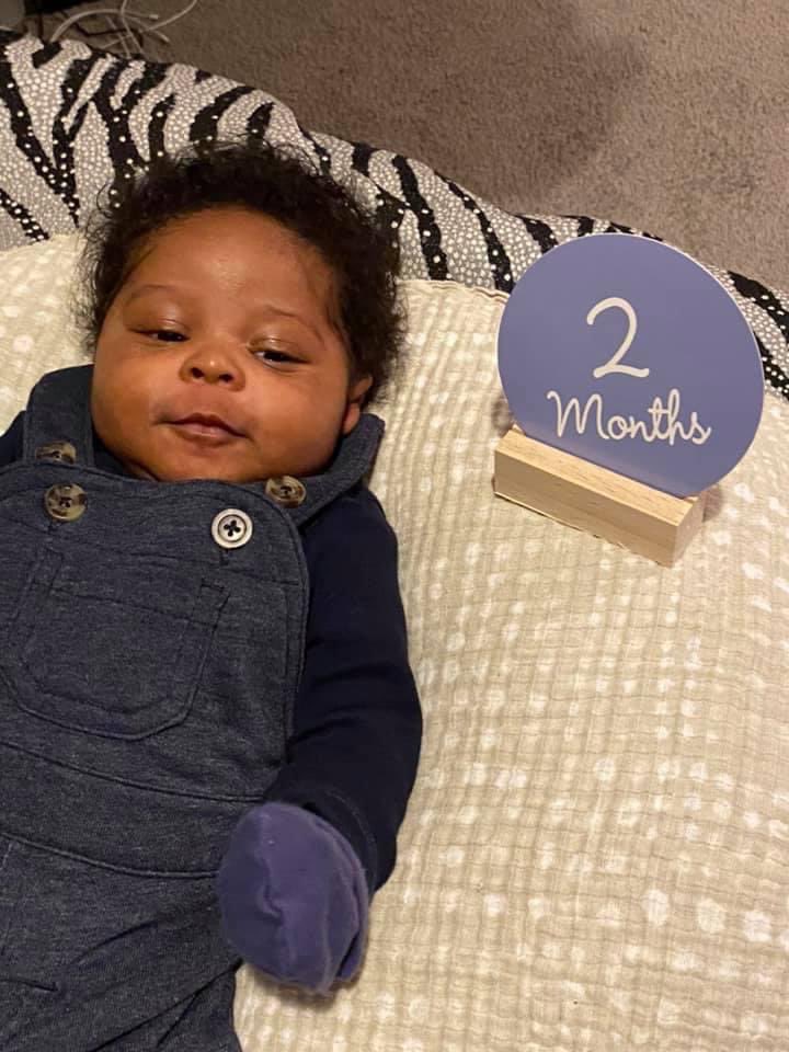 Baby Vegas is ✌🏾months! #GriffinGang