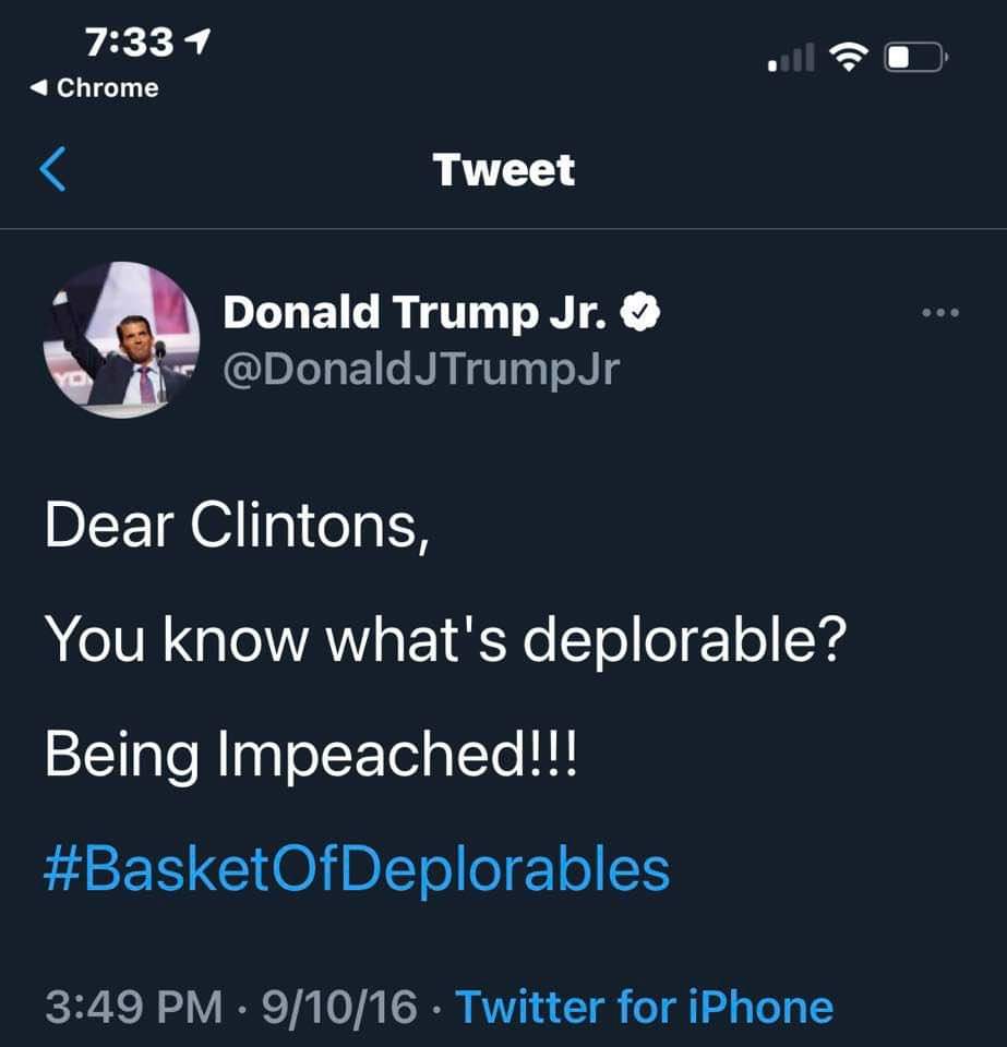msesleec's tweet photo. Hey @DonaldJTrumpJr ... remember that one time.. 🤔🤣 https://t.co/8K779aTnoF